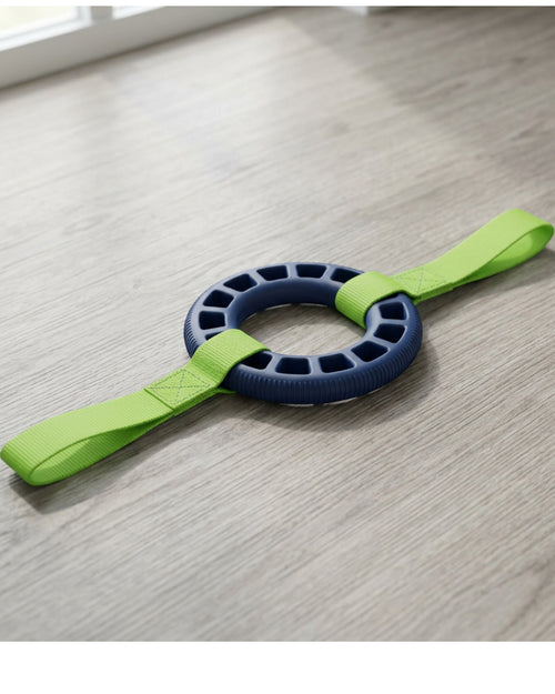 Jmyvp Lattice TPR Tug Ring with Two Webbing Handles Navy Lime - Lifestyle view