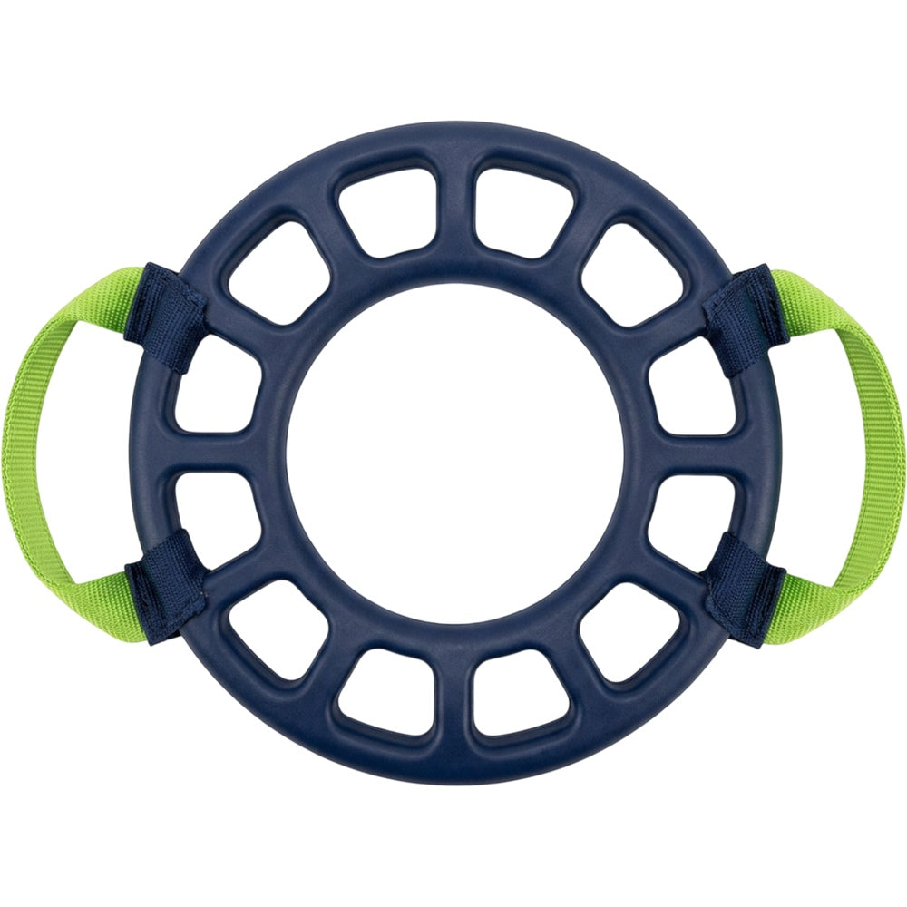 Jmyvp Lattice TPR Tug Ring with Two Webbing Handles Navy Lime - Product view