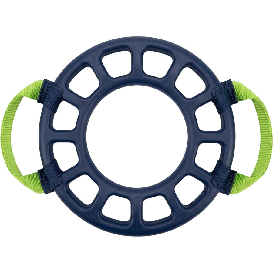 Jmyvp Lattice TPR Tug Ring with Two Webbing Handles Navy Lime